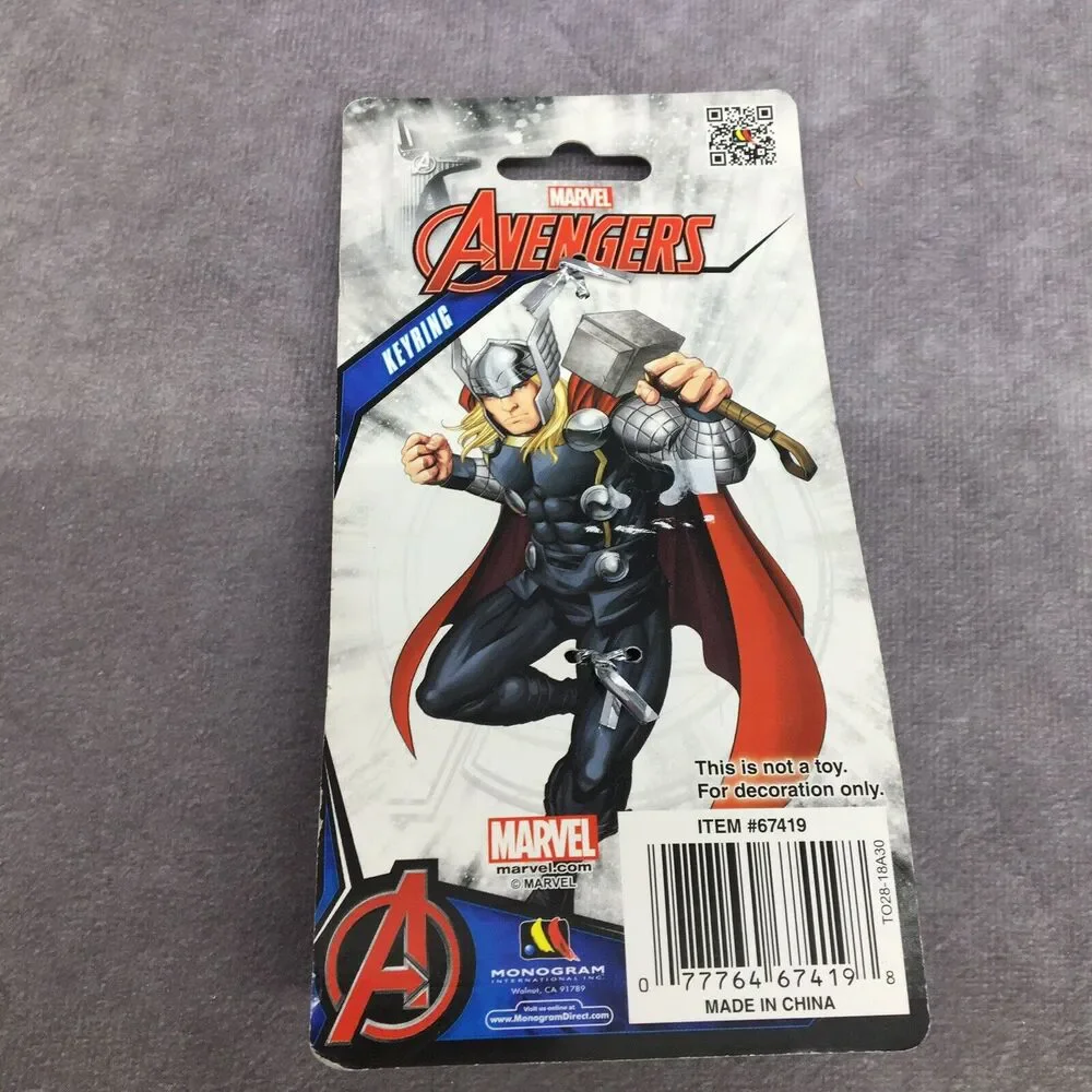Marvels Avengers Thor Hammer Key Ring Heavy Duty Key Ring/KeyChain - Picture 3 of 5